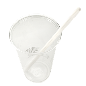 Ekologické brčko 7/200 mm bílé bez plastu ideal pack®