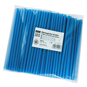 Ekologické brčko 7/200 mm modré bez plastu ideal pack®