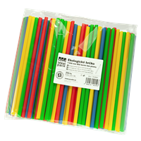 Ekologické brčko 7/200 mm MIX barev bez plastu ideal pack®