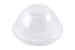 Plastové víčko vypouklé s otvorem PET O85mm pro kelímek ideal pack®