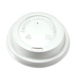 Plastové víčko PS pro kelímky CTG O80 mm bílé ideal pack®