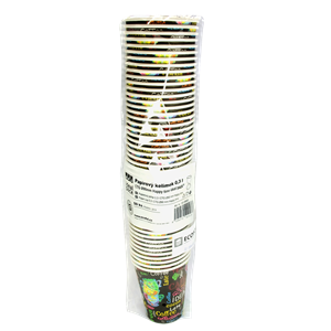 Papírový kelímek 0,3 l CTG O90mm nápojový Happy time ideal pack®