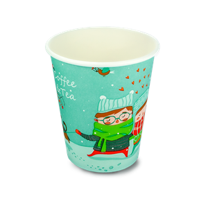 Papírový kelímek 0,2 l CTG O80mm nápojový zimní motiv ideal pack®