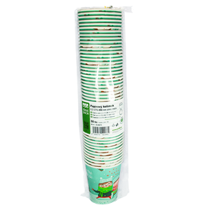 Papírový kelímek 0,2 l CTG O80mm nápojový zimní motiv ideal pack®