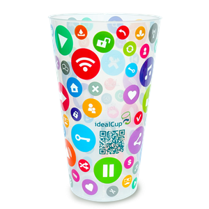Plastový kelímek PP vratný 500 ml nápojový s potiskem idealCup