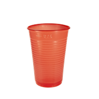 Plastový kelímek PP 0,2 l nápojový červený ideal pack®