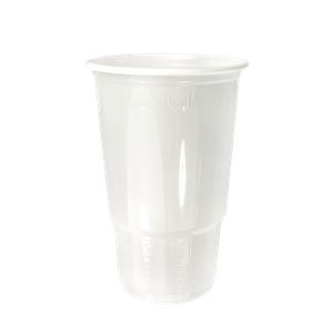 Plastový kelímek PP 0,5 l nápojový bílý ideal pack®