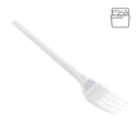 Plastová vidlička PS 18 cm bílá light opakovaně použitelná ideal pack®
