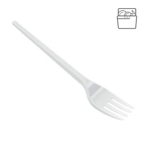 Plastová vidlička PS 18 cm bílá light opakovaně použitelná ideal pack®