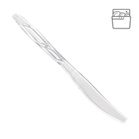 Plastový nůž PS 18 cm transparentní light opakovaně použitelný ideal pack®