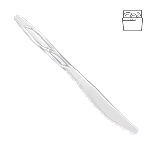 Plastový nůž PS 18 cm transparentní light opakovaně použitelný ideal pack®