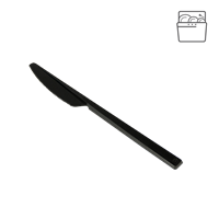 Plastový nůž PS 18 cm černý light opakovaně použitelný ideal pack®