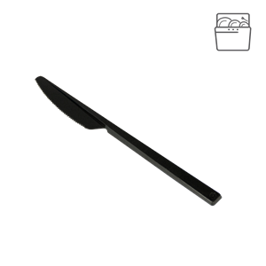 Plastový nůž PS 18 cm černý light opakovaně použitelný ideal pack®