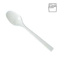 Plastová lžíce PS 18 cm bílá light opakovaně použitelná ideal pack®