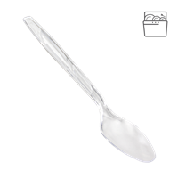 Plastová lžíce PS 18 cm transparentní light opakovaně použitelná ideal pack®