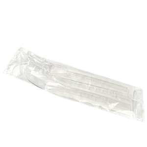 Plastový příborový set PS/PAP transparentní (vidlička + nůž + lžíce + ubrousek)