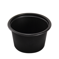 Plastový kelímek PP na dresing 80 ml O65mm černý