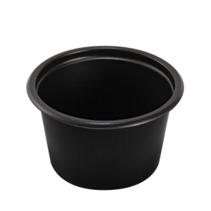 Plastový kelímek PP na dresing 80 ml O65mm černý