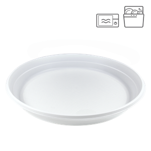 Plastový talíř PP 22 cm mělký opakovaně použitelný ideal pack®