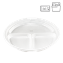 Plastový talíř PP 22 cm 3-dílný opakovaně použitelný ideal pack®