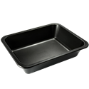 Plastová zatavovací miska 1D černá PP 227x178x50 mm ideal pack®