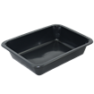 Plastová zatavovací miska LIGHT 1D černá PP 227x178x50 mm ideal pack®