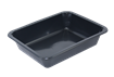 Plastová zatavovací miska LIGHT 1D černá PP 227x178x50 mm ideal pack®