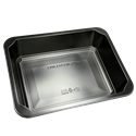 Plastová zatavovací miska EXTRA LIGHT 1D černá PP 227x178x50 mm ideal pack®