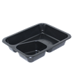 Plastová zatavovací miska COLT 2D černá PP 227x178x50 mm ideal pack®
