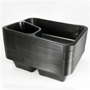 Plastová zatavovací miska COLT LIGHT 2D černá PP 227x178x50 mm ideal pack®