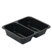 Plastová zatavovací miska LIGHT 2D černá PP 227x178x50 mm ideal pack®