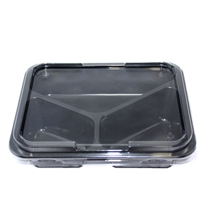 Plastová zatavovací miska 3D černá PP 227x178x50 mm ideal pack®