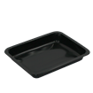 Plastová zatavovací miska 1D černá PP 227x178x30 mm ideal pack®