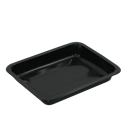 Plastová zatavovací miska 1D černá PP 227x178x30 mm ideal pack®