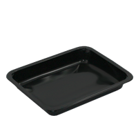 Plastová zatavovací miska 1D černá PP 227x178x30 mm ideal pack®