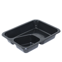 Plastová zatavovací miska COLT 2D černá PP 227x178x30 mm ideal pack®