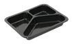 Plastová zatavovací miska 3D černá PP 227x178x30 mm ideal pack®