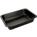 Plastová zatavovací miska 1D černá PP 227x178x40 mm ideal pack®