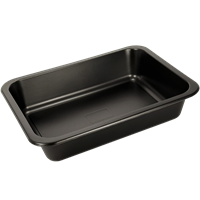 Plastová zatavovací miska 1D černá PP 227x178x40 mm ideal pack®