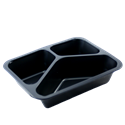 Plastová zatavovací miska 3D černá PP 227x178x40 mm ideal pack®