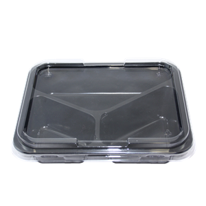 Plastová zatavovací miska 3D černá PP 227x178x40 mm ideal pack®