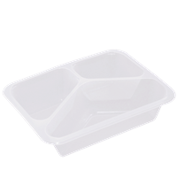 Plastová zatavovací miska 3D transparentní PP 227x178x50 mm ideal pack®