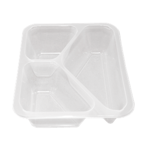 Plastová zatavovací miska 3D transparentní PP 227x178x50 mm ideal pack®