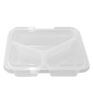 Plastová zatavovací miska 3D transparentní PP 227x178x50 mm ideal pack®
