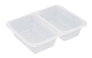 Plastová zatavovací miska 2D transparentní PP 227x178x40 mm ideal pack®