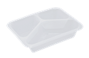 Plastová zatavovací miska 3D transparentní PP 227x178x40 mm ideal pack®