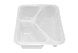 Plastová zatavovací miska 3D transparentní PP 227x178x40 mm ideal pack®