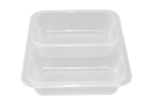 Plastová zatavovací miska 2D transparentní PP 227x178x30 mm ideal pack®