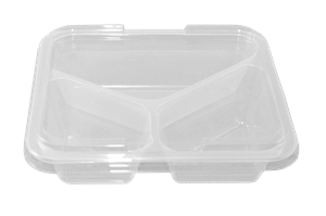 Plastová zatavovací miska 3D transparentní PP 227x178x30 mm ideal pack®