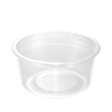 Plastová zatavovací miska na polévku PP 350 ml kulatá transparentní O115 mm
